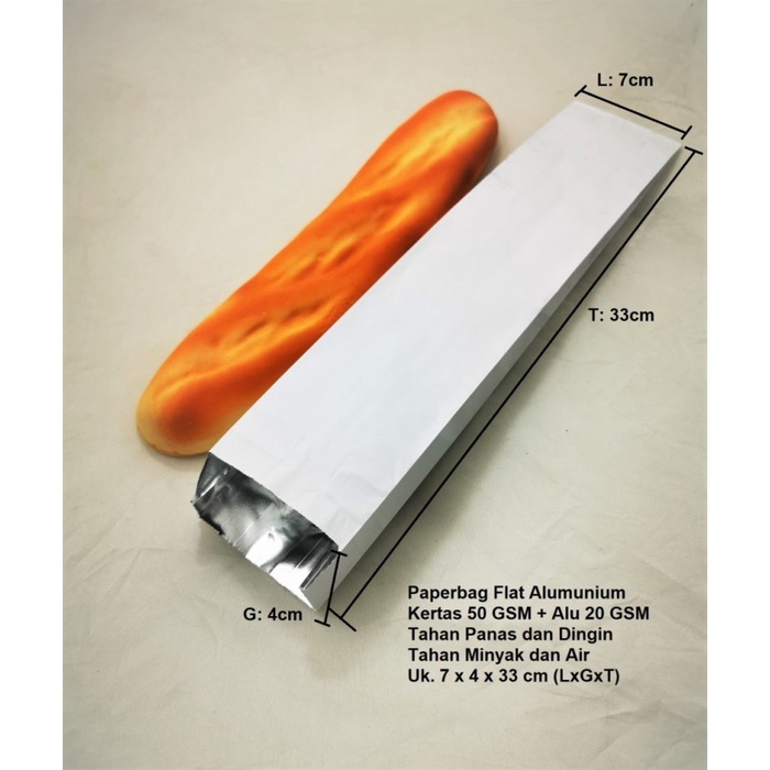 

⭐BISA COD⭐ Kantong Kertas Aluminium XS tahan panas dan dingin 33x4x7cm
