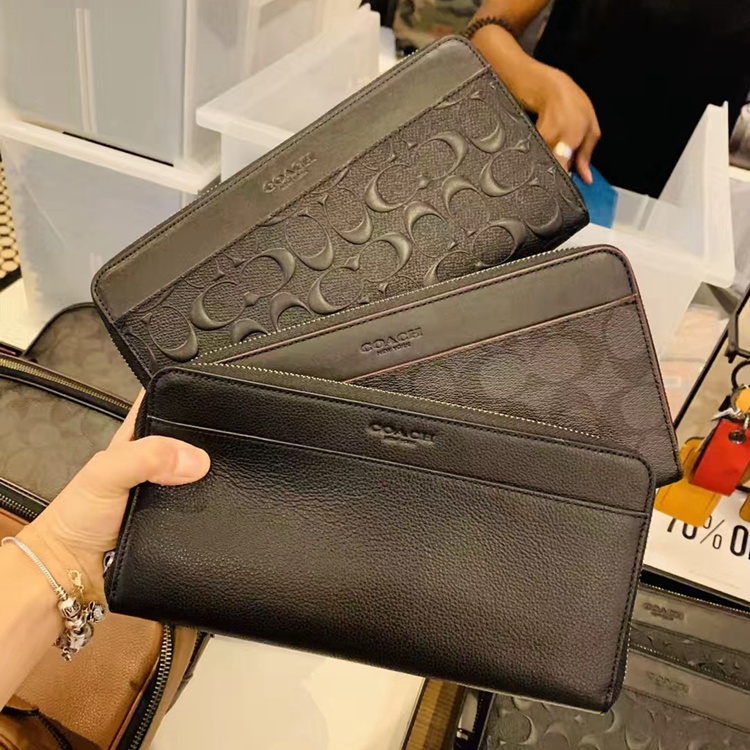 Coach Dompet Panjang Coach Accordion Wallet In Signature Canvas Coach Long Wallets Tas Pria Coach Dompet Panjang pria