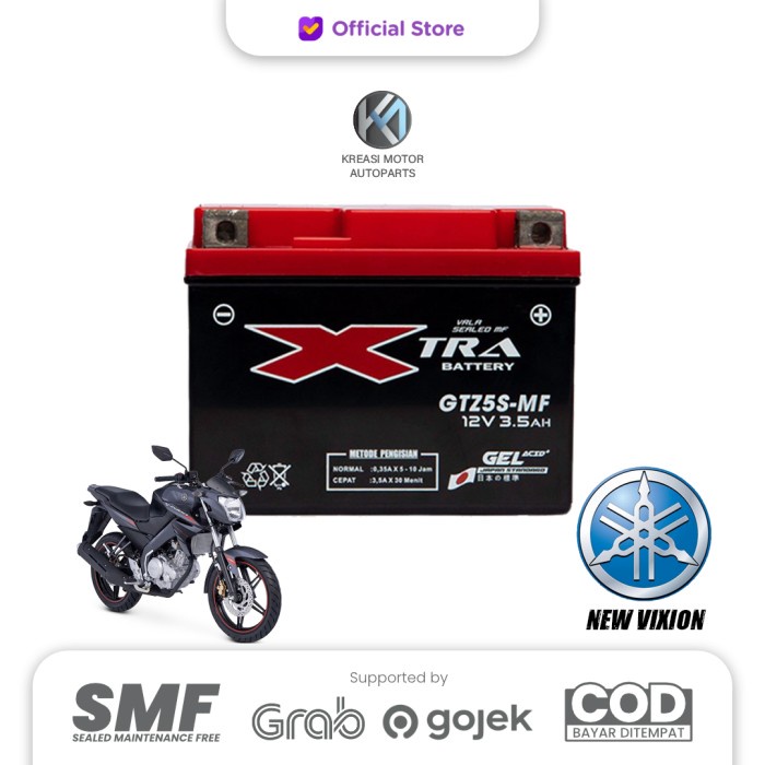 . Aki Motor Yamaha New Vixion GTZ5S XTRA MF AKI KERING