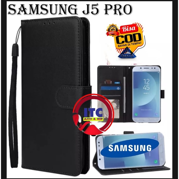 CASE PREMIUM FLIP KULIT DOMPET TYPE HP SAMSUNG J5 PRO J5  DOMPET- FLIP COVER LEATHER-SARUNG HP PREMI