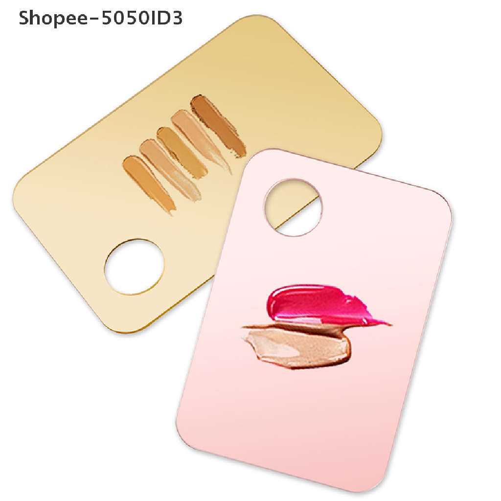 [HOT] Nail Art Stainless Steel Palette Spatula Alat Pencampur Foundation Makeup Kosmetik [ID]