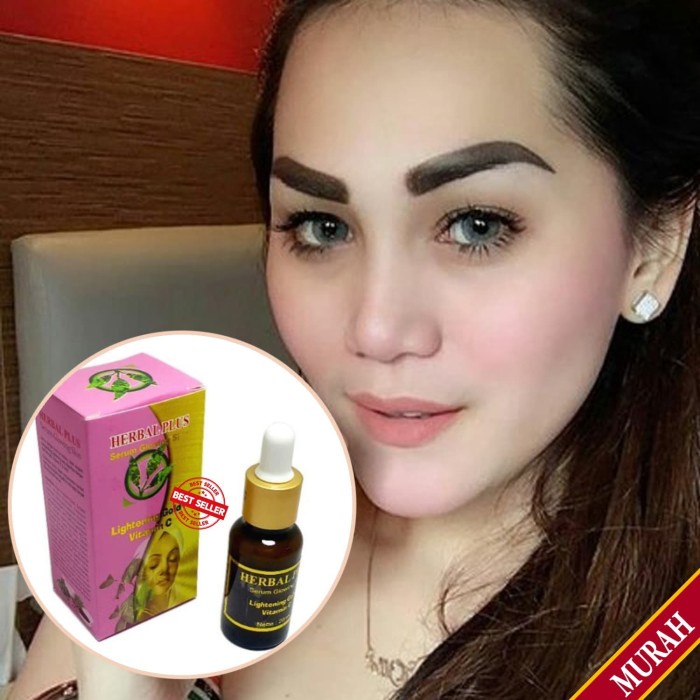 HERBAL PLUS SERUM GLOWING LIGHTENING GOLD VITAMIN C Mengencangkan dan Mencerahkan Kulit Wajah