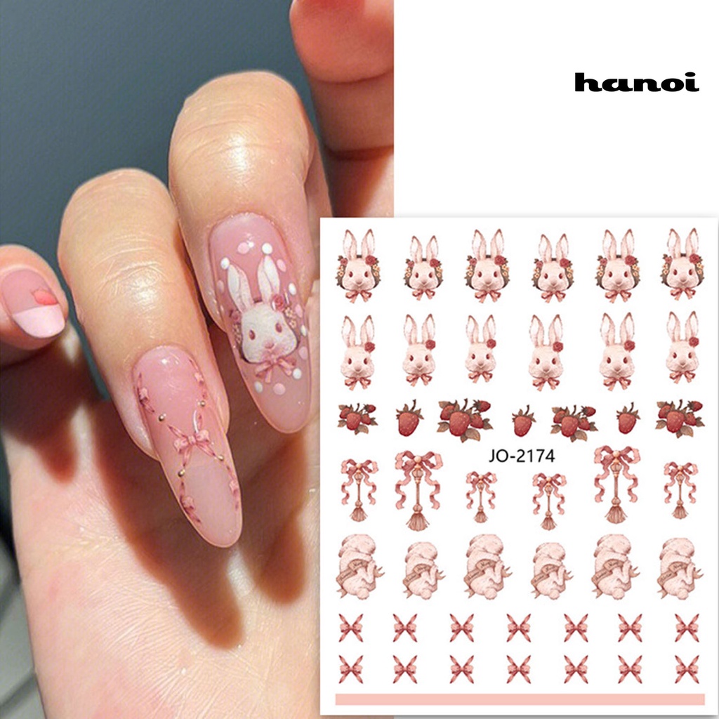 Hi Stiker Kuku Self-adhesive Tidak Luntur Tahan Jatuh Tahan Air Removable Dekorasi Kuku Ultra Tipis Lem Belakang Manicure Sticker Untuk Salon Kuku