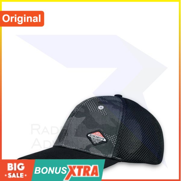 Topi EIGER1989 FLAG RIDE 1.1 CAP Black Hitam 91000 6977 Original Cowok