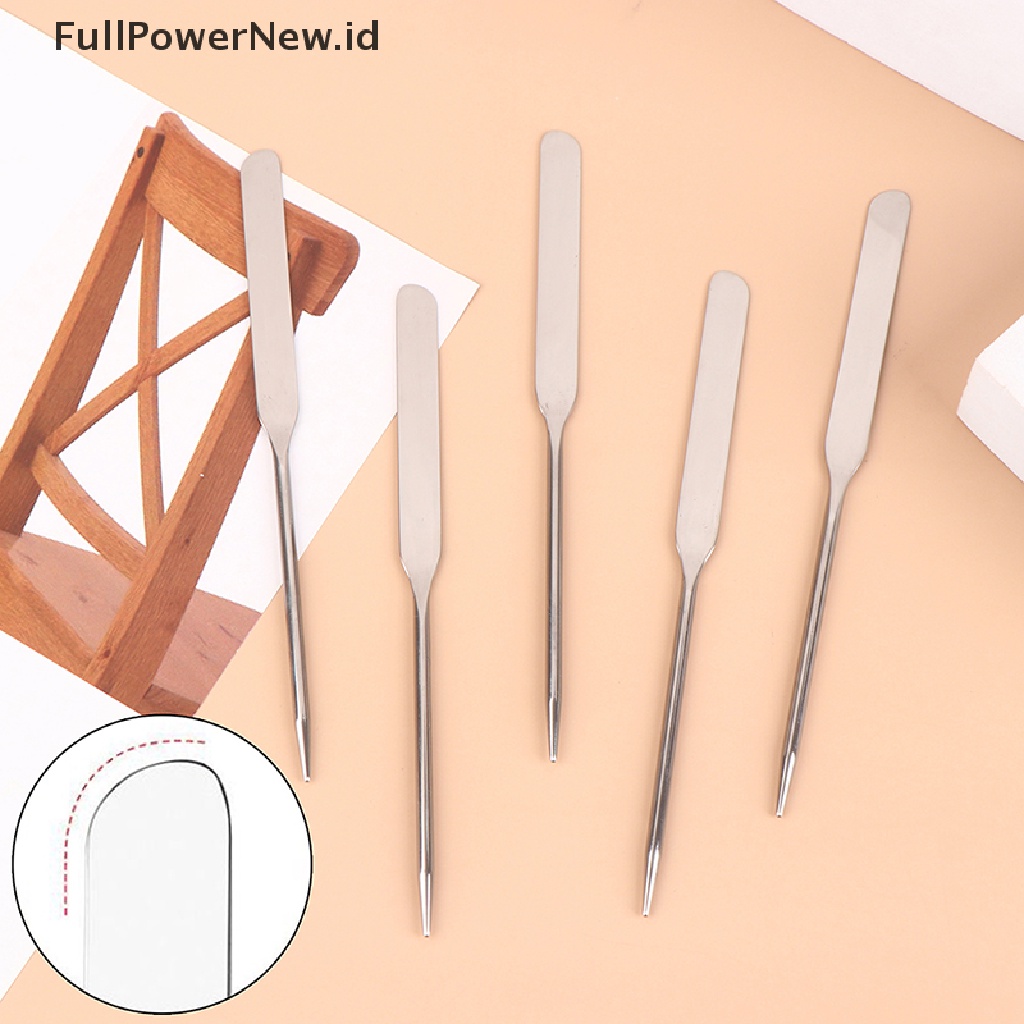 Power 1PC Stainless Steel Kepala Ganda Makeup Toner Spatula Nail Art Alat Pengaduk ID