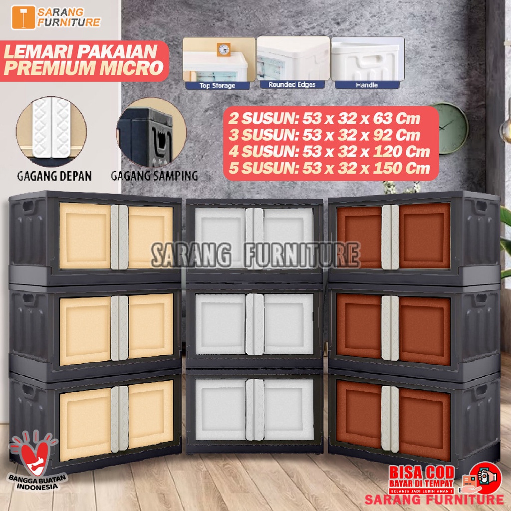 LEMARI BARU AKAKO MICRO LEMARI PAKAIAN STORAGE BOX PLASTIK AKAKO LEMARI PINTU LEMARI MINIMALIS