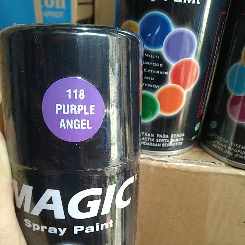 cat semprot pilok pilox magic spray paint magic purple angel 118 300cc unggu muda unggu Lilac unggu purple cerah