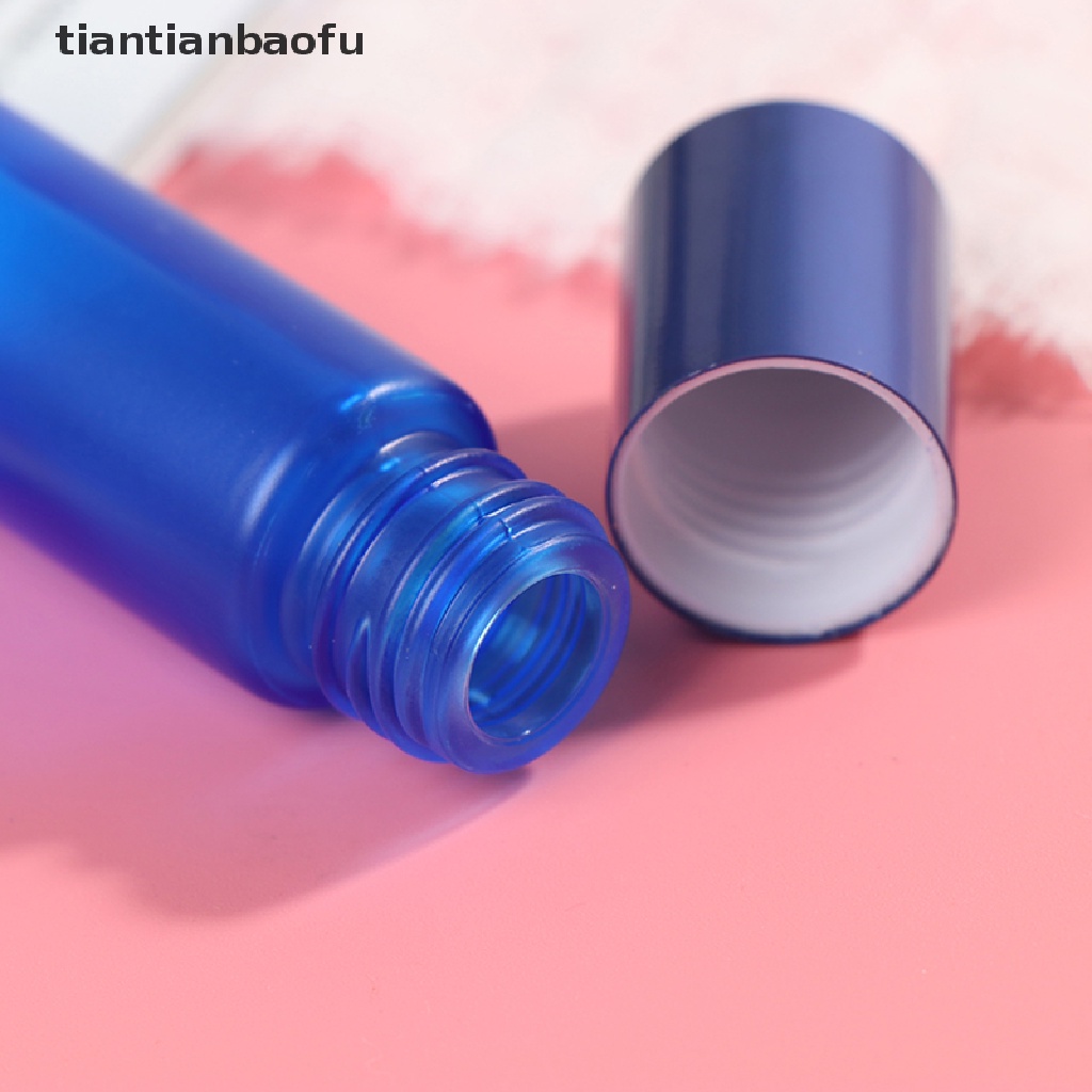 [tiantianbaofu] Botol Roller Kaca Tebal Warna Warni Frosted Portabel 10ml  Butik