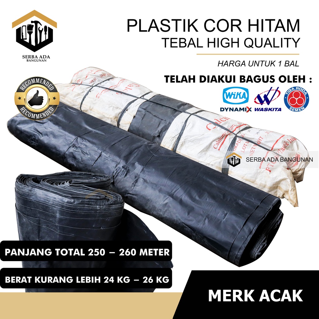 PLASTIK COR HITAM BUTEK SUPER TEBAL KUAT HARGA PER BAL 24-26 KG MURAH Plastik Bal Hitam Besar Jumbo