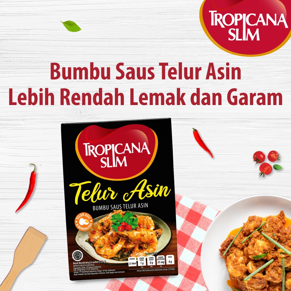 Tropicana Slim Bumbu Saus Telur Asin 3 Sachet