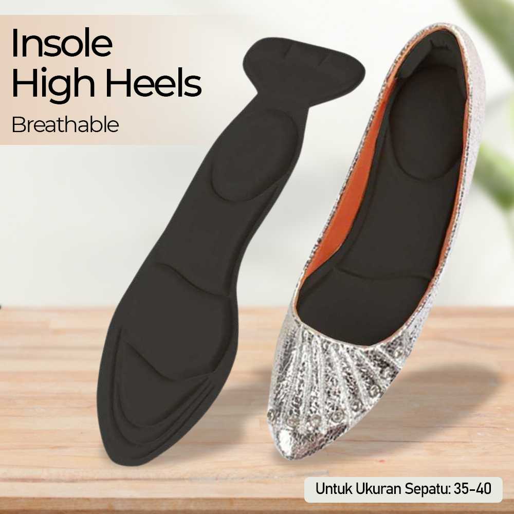 Insole Alas Kaki Wanita High Heels Breathable 1 Pair