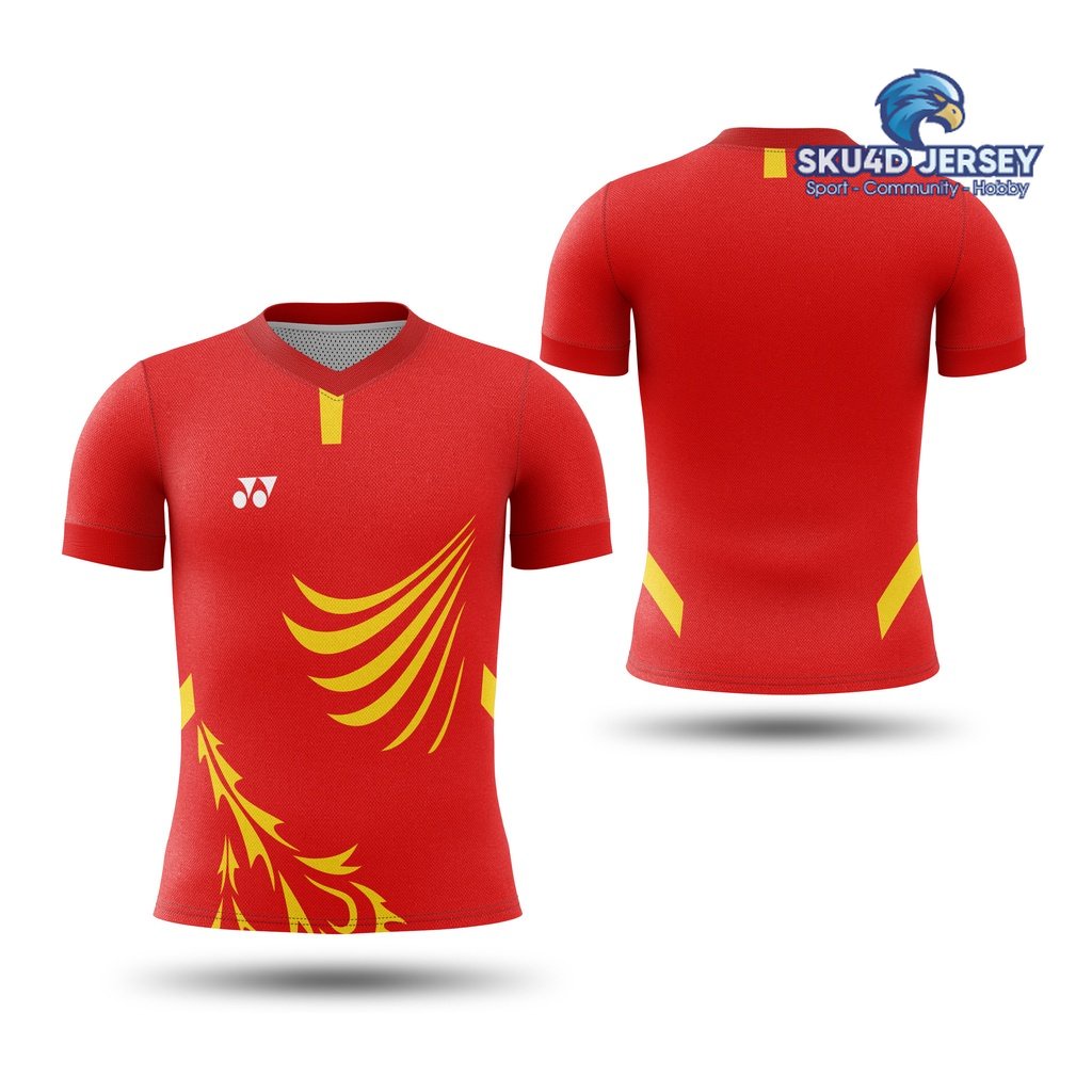 Kaos Baju Tshirt Jersey Pria Olimpiade Tokyo 2020 2021 Badminton Japan Jepang Fullprint Custom