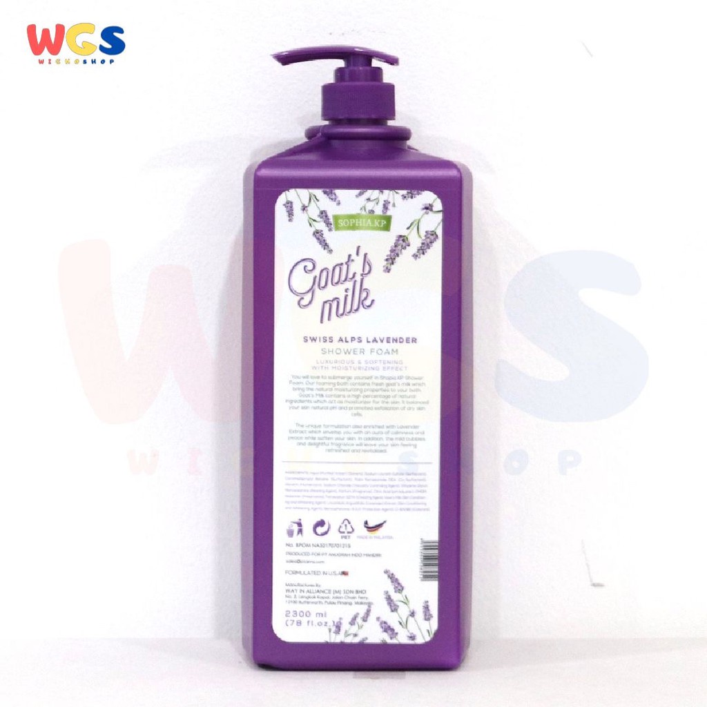 Sophia Kp Goats Milk Shower Foam Lavender 2.3 L - Sabun Mandi