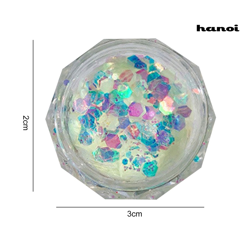 Hi 1kotak Luminous Nail Sequin Wanita Neon Kuku Glitter Flake Nails Art Dekorasi Manicure Aksesoris Untuk Digunakan Di Rumah