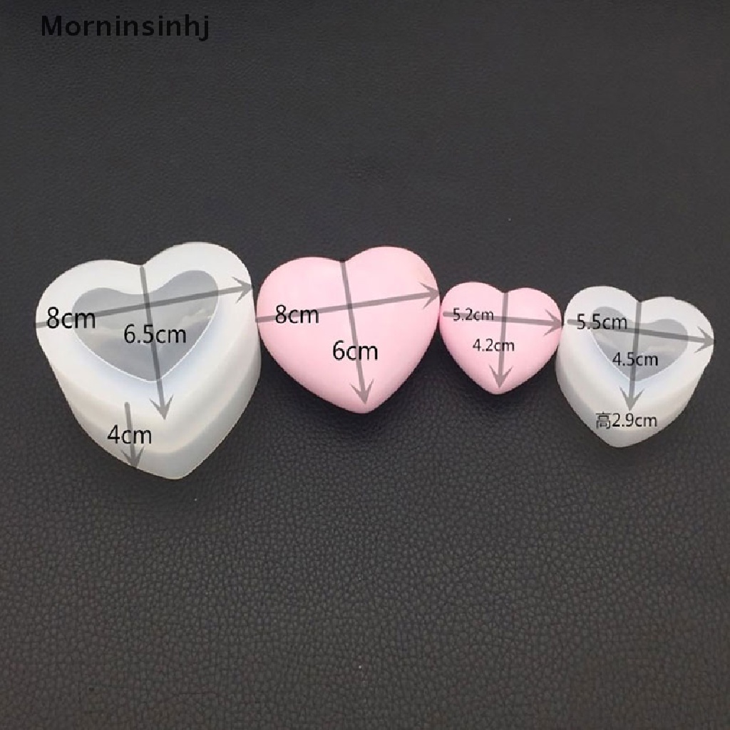 Mornin 3D Love Heart Silicone Mold Aroma Plester Cetakan Dekorasi Kue DIY id