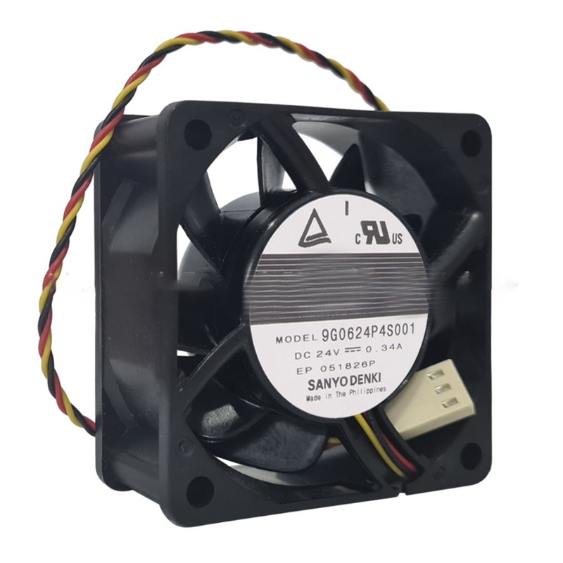 Zzz San 9G0624P4S001 60mm Komputer PC Cooling Fan 60x60x25mm DC 12V 034a 6025 4Pin Kontrol Suhu Otomatis Cooler