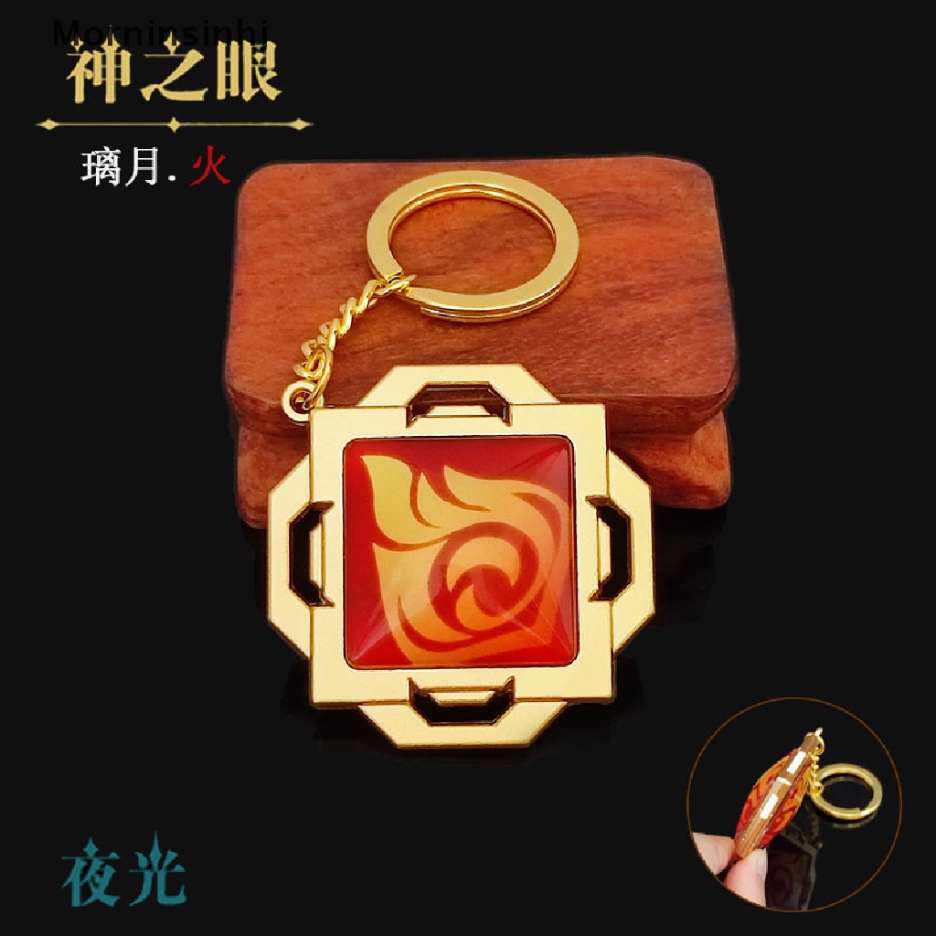 Mornin Gantungan Kunci Anime Genshin Impact Element God's Eye Key Chain Aksesoris Wanita id