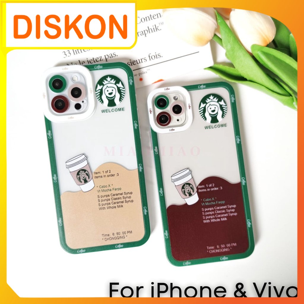 Softcase Casing Case Motif STARBUCKS For HP IPHONE VIVO 6 6s 6+ 6s+ 7 8 7+ 8+ X XS XR XS MAX 11 11 P