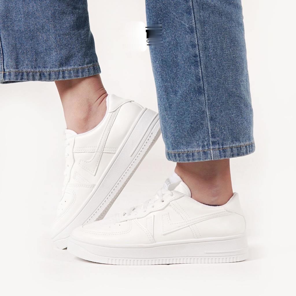 ✅COD [BBS] Sepatu Sneakers Wanita Sport Shoes White Haechan VT-01
