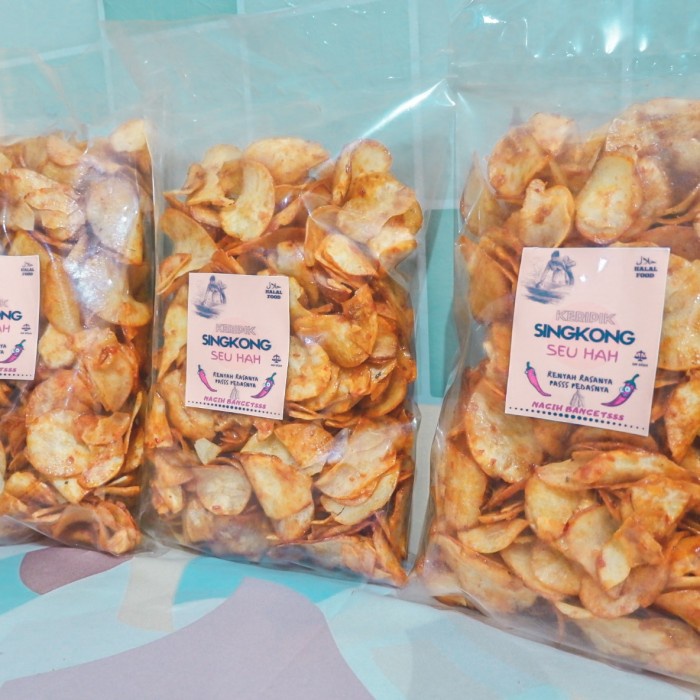

Terlaris ✨ -Keripik Singkong Pedas 500gr- 2.2.23