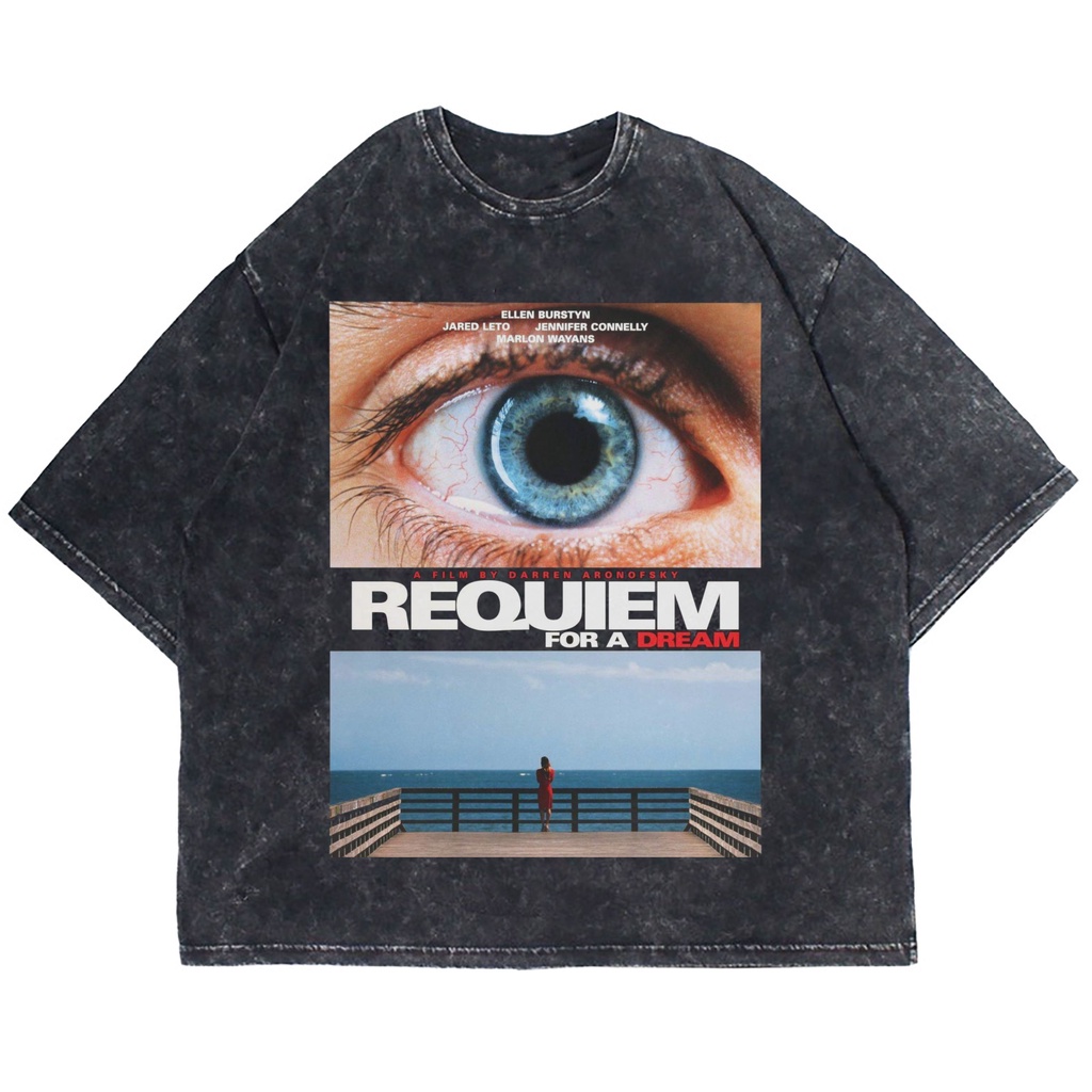 Patternmerch "film requiem for a dream" Oversize T-shirt | washed tee | kaos vintage