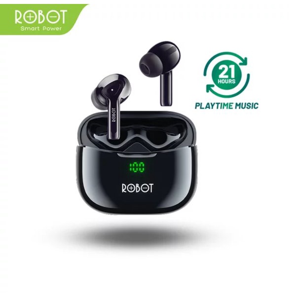 Robot TWS Wireless Earphone Airbuds T30 PLUS Original BT 5.3 True Wireless Headset Bluetooth Earbuds