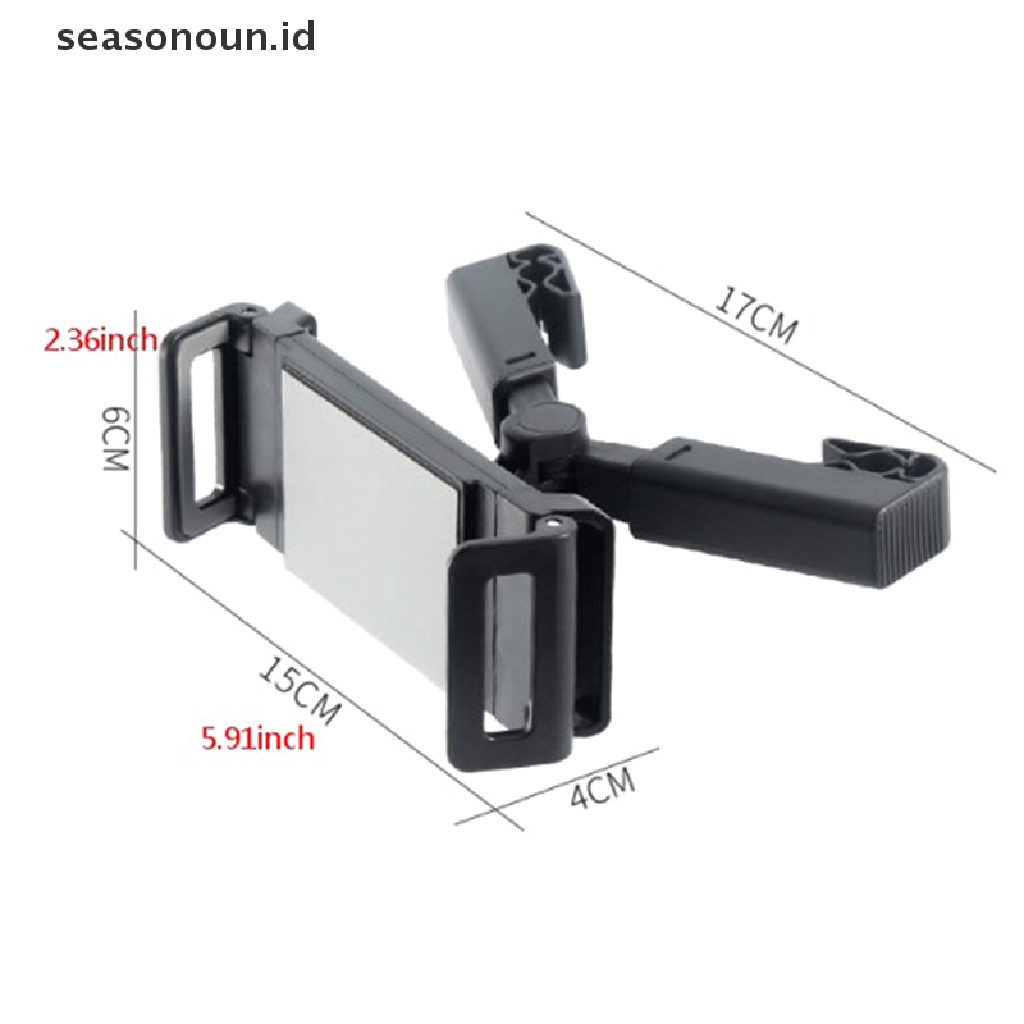 Seasonoun Car Headrest Tablet Mount Holder Stand Sandaran Kepala Jok Mobil New.