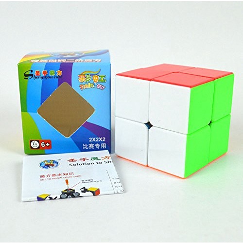 Mainan edukasi anak Rubik Mini 2x2 Magic Cube Rainbow legend Rubic