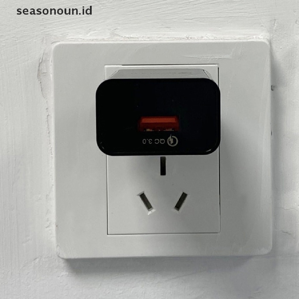 Seasonoun 5V 1A Handphone Quick Charger Plug EU Plug Adaptor Daya Alat Tato Konversi Plug Data EU Fast USB Charge Adapter.