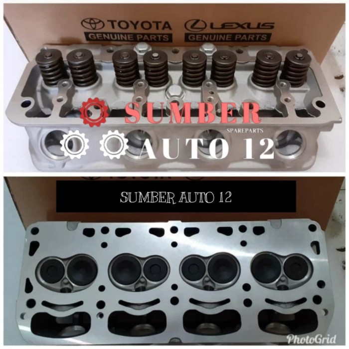 Cylinder head kijang 5k komplit asli original