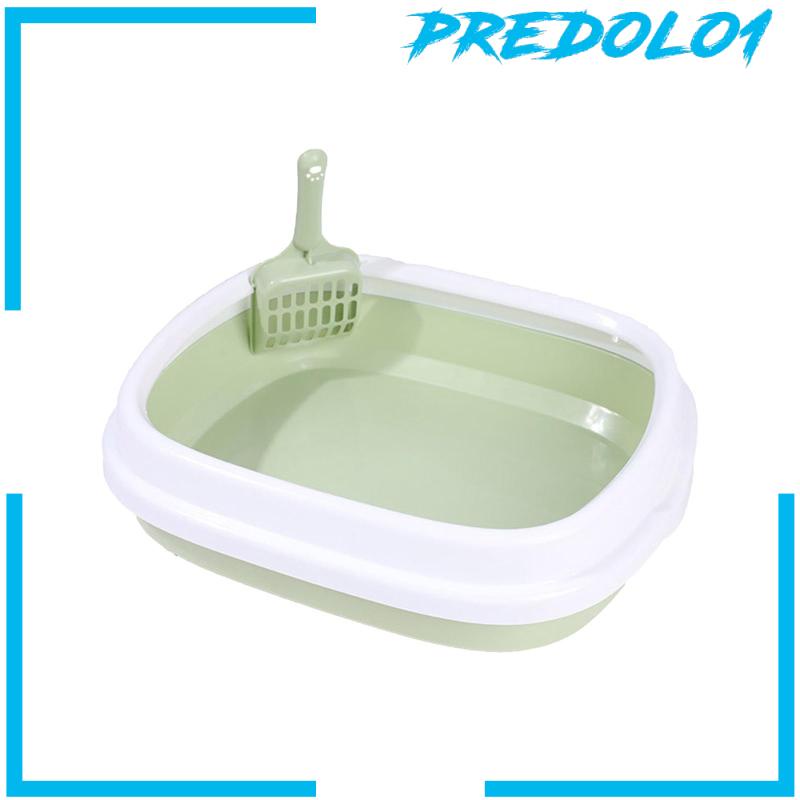 [Predolo1] Cat Litter Box Kitten Toilet Pet Litter Tray Wadah Kotoran Kucing Pispot