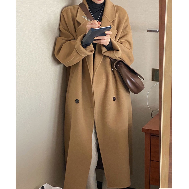 Jas Wanita Long Coat Blazer Hangat Koreaan Style Musim Dingin Cewe