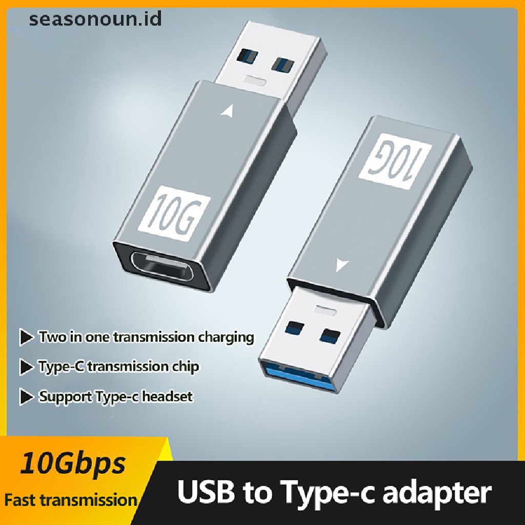 Seasonoun USB 3.1 Ke Tipe C Adapter Data Sync Converter Kabel Ekstensi 10Gbps Konverter Transfer Data Cepat Adapter Charge Telepon.