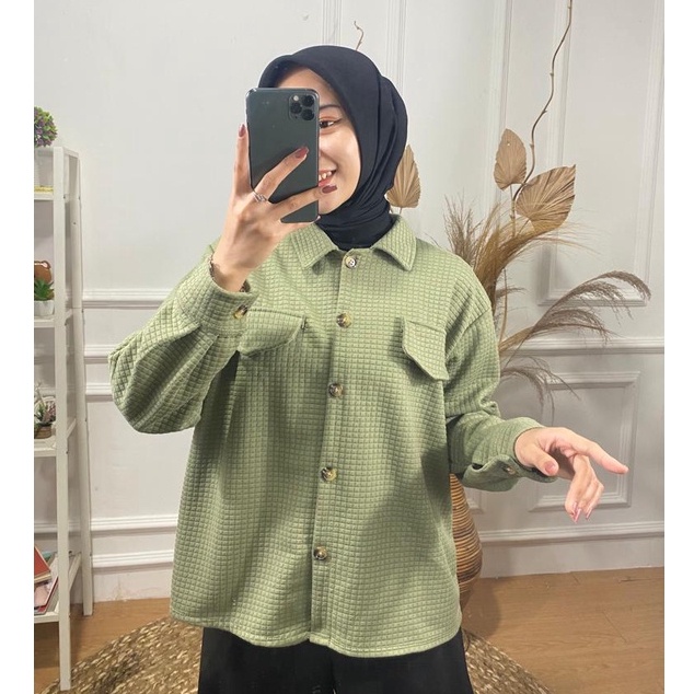 ZASKIYA - Aruna Outer Shirt / Kemeja Wanita / Outer Wanita / Jacket Wanita