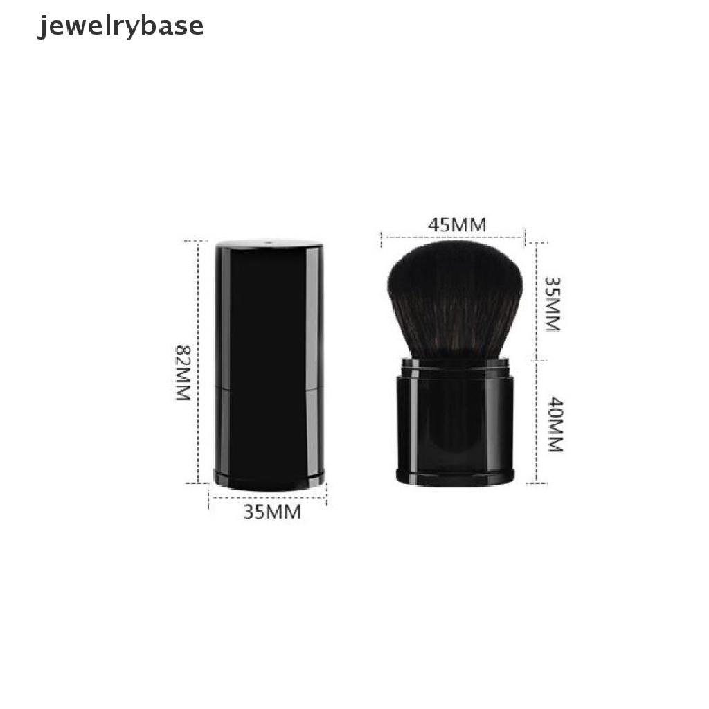 [jewelrybase] Kuas Makeup Yang Dapat Ditarik Satu Kuas Bedak Besar Blush Dengan Tutup Full Set Make Up Butik