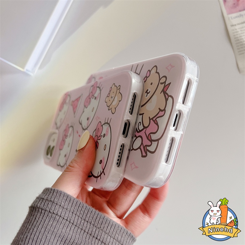 Redmi A1 A1+10C 10A 10 9 9A 9C 9T Note 11 11s 10 10s 9 9s Pro Xiaomi 11 Lite Poco X3 Pro NFC Kartun Kucing Anti Jatuh 3in1 Silikon Cair All-inclusive Shockproof Phone Case