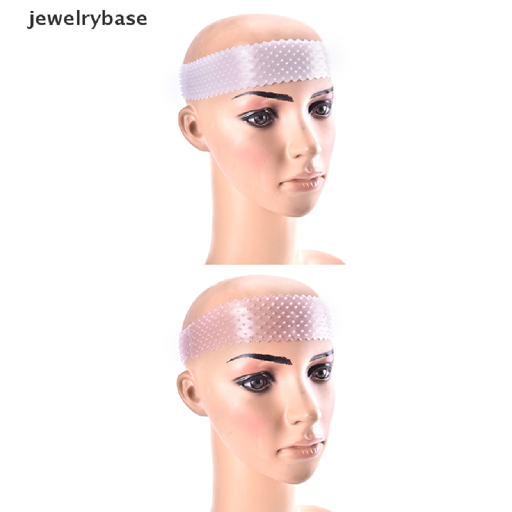 [jewelrybase] Non Slip Wig Grip Headband Transparan Silikon Wig Band Wig Aman Wig Gripper Butik