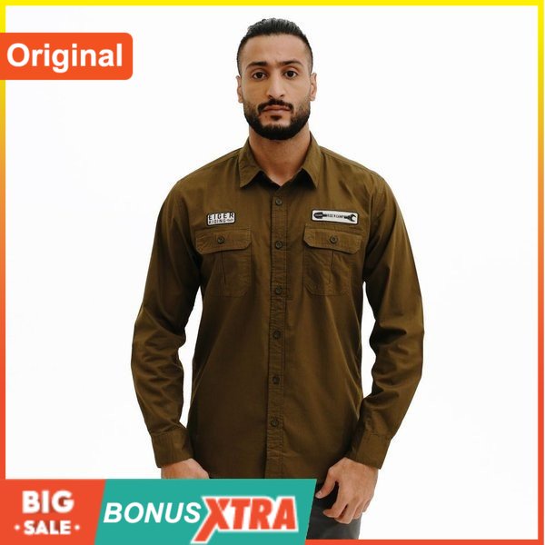 Kemeja Eiger TOWNSEND SHIRT Olive 91000 6711 Original Cowok Bandung