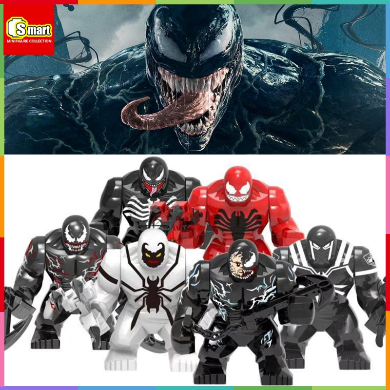 Venom Boneka Mini Venom Berbagai Bentuk Agen Serum Riot Puzzle Rakitan Mainan Blok Bangunan