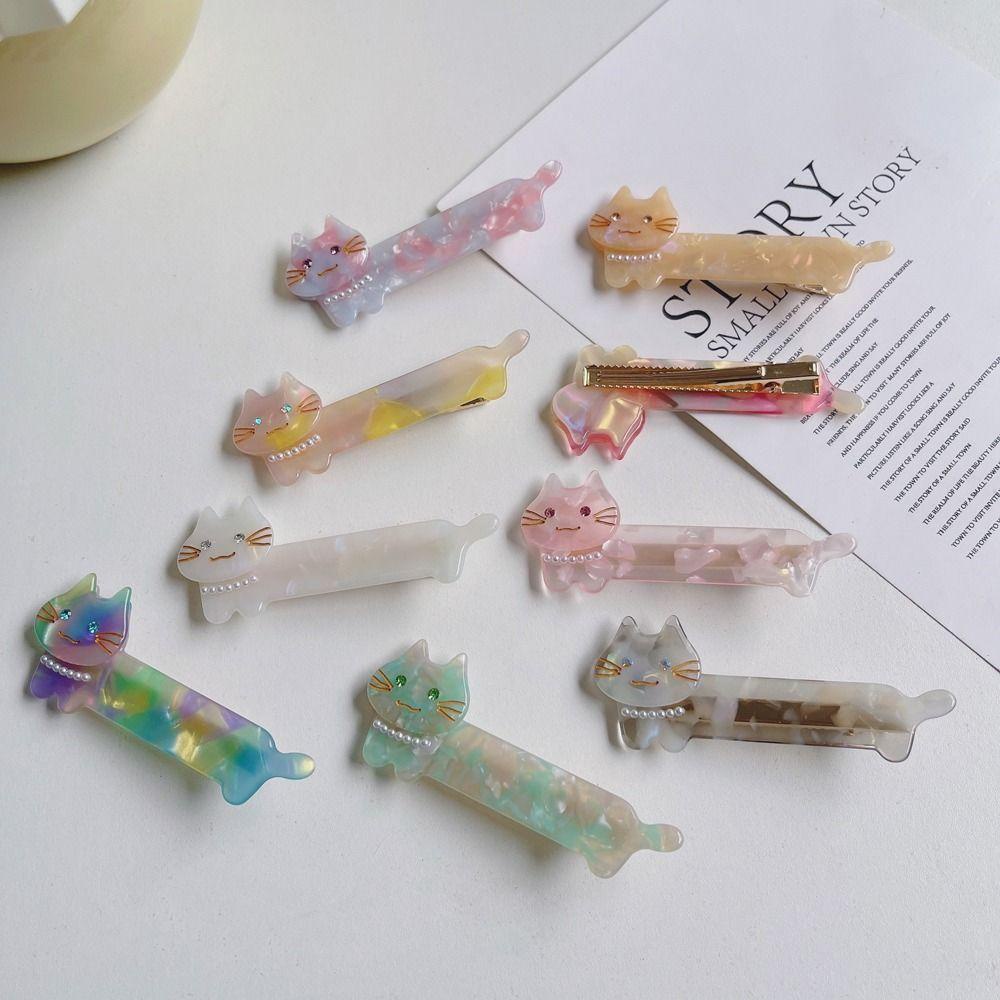 Jepit Rambut Asetat Agustinina Hadiah Untuk Anak Perempuan Mutiara Manis Hewan Anak Jepit Rambut Hiasan Kepala Baru Spring Hair Clip Korea Duckbill Clips