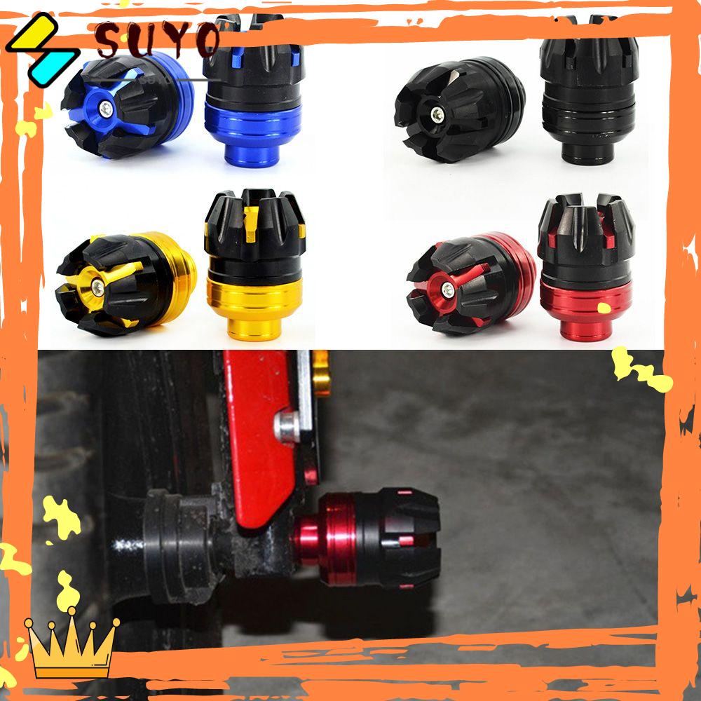 Suyo 2Pcs Pelindung Benturan Roda Garpu Depan Belakang New Cover Pelindung Slider Protector Shock Cup