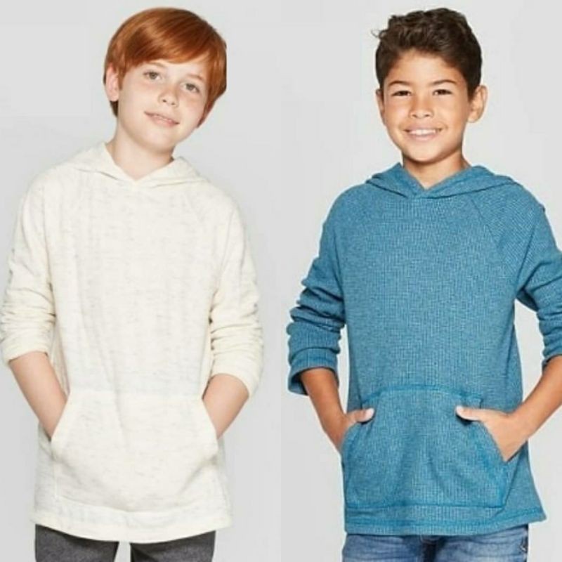 Kaos Anak Laki Laki Cowok Model Hoodie Lengan Panjang Branded CnJ