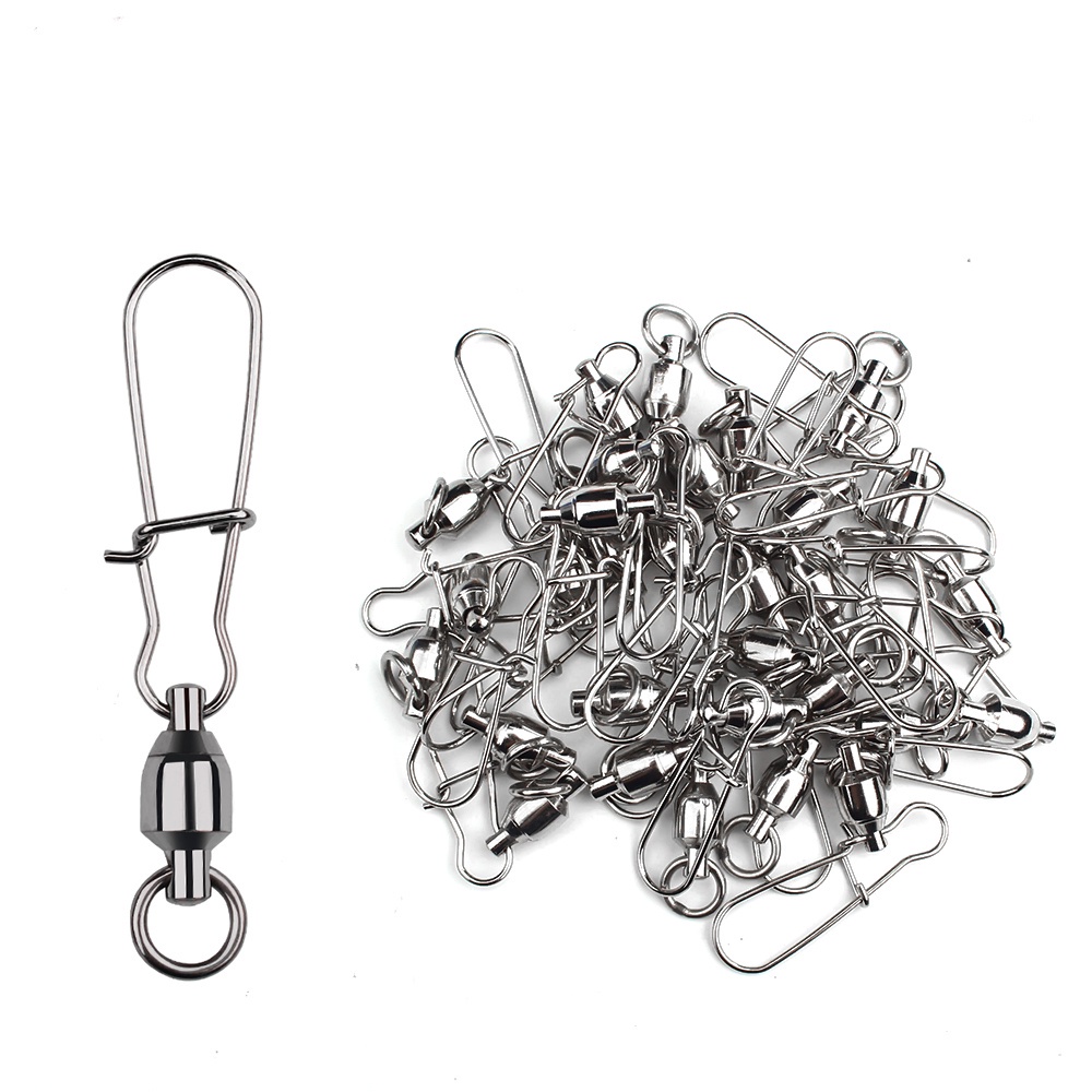 10pcs Ball Bearing Putar Aksesoris Memancing Memancing Cincin Air Asin Aksesoris Stainless Steel Kekuatan 26lb-176lb Perak Cincin Snaps Swivels Jig Kekuatan Tinggi Solid Dilas Rings