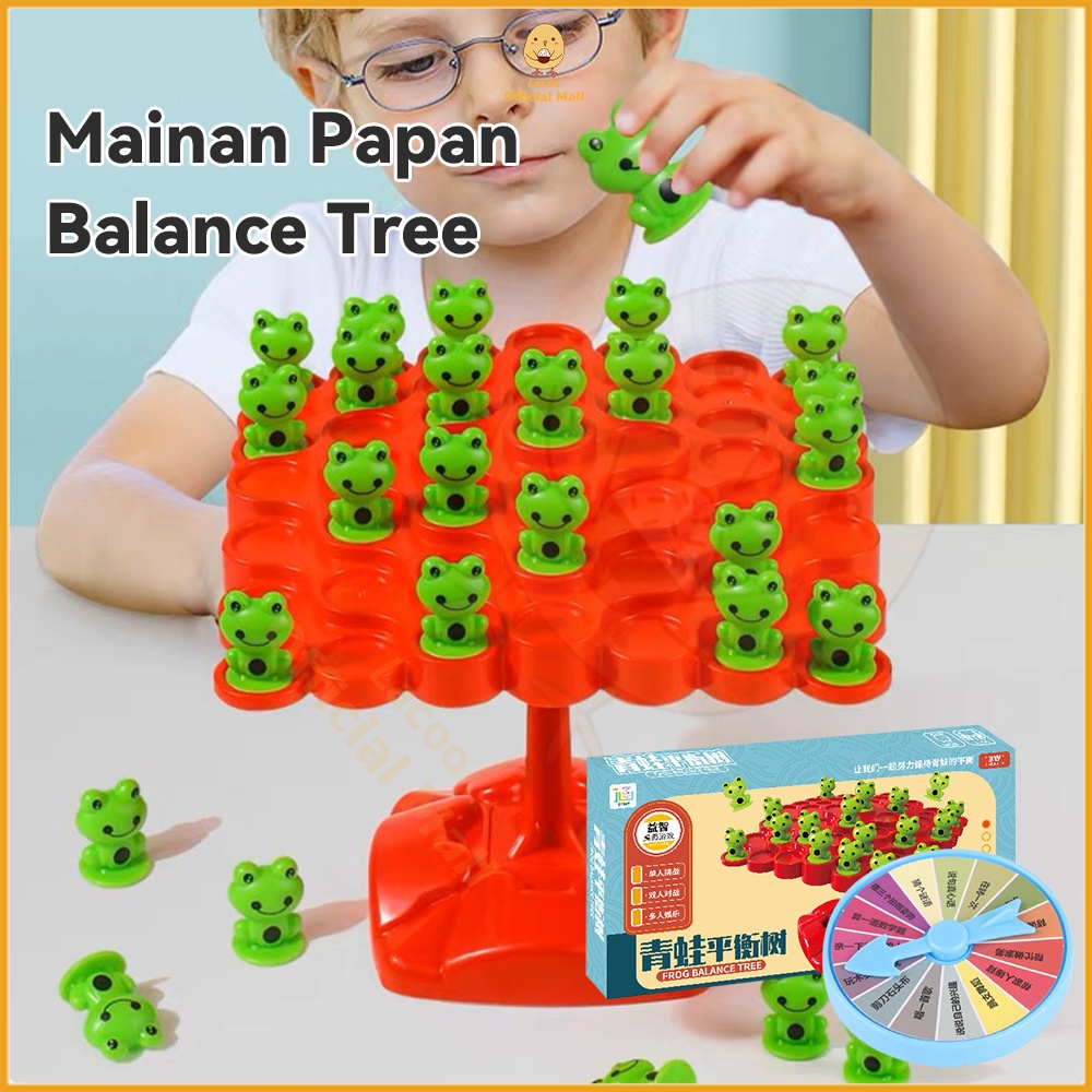 Poney Frog balance tree Keseimbangan katak pohon anak Mainan papan balance tree Board game