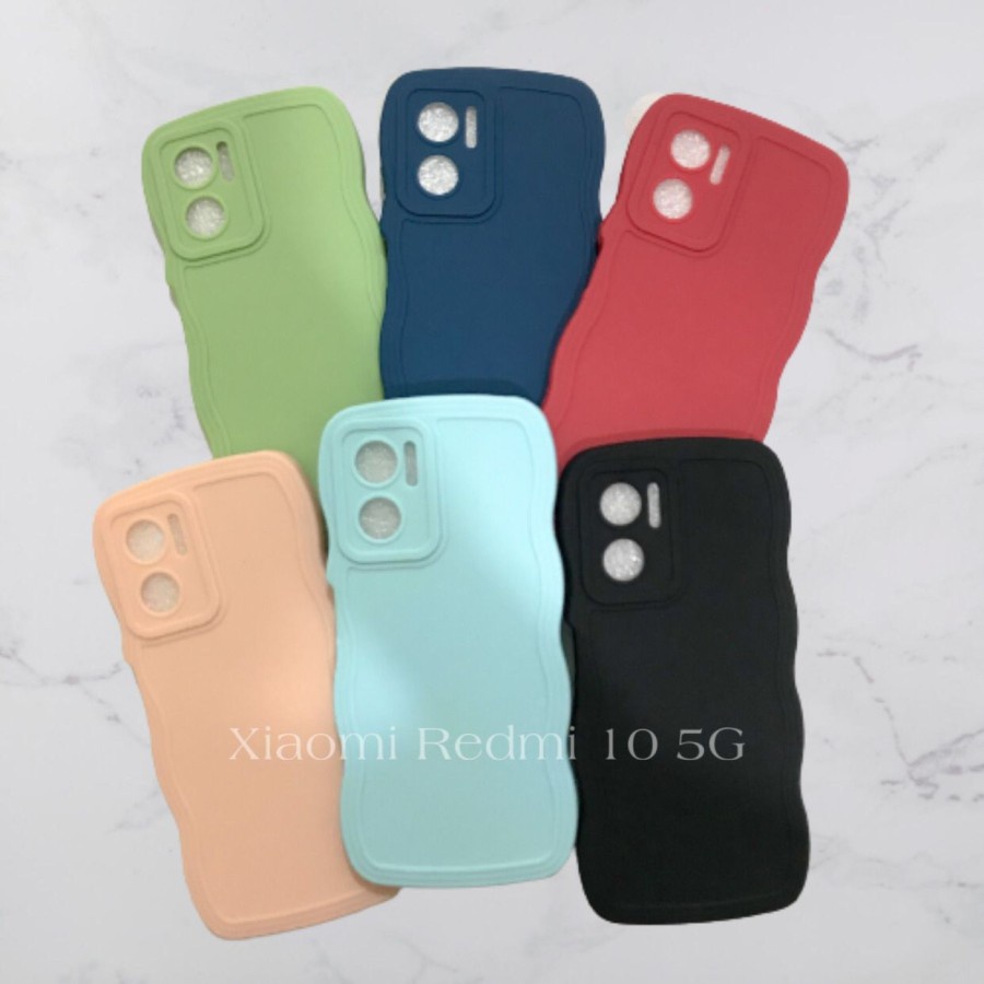 CASE REDMI 10 5G // SOFTCASE SILIKON GELOMBANG WARNA PRO CAMERA // BD - BDC