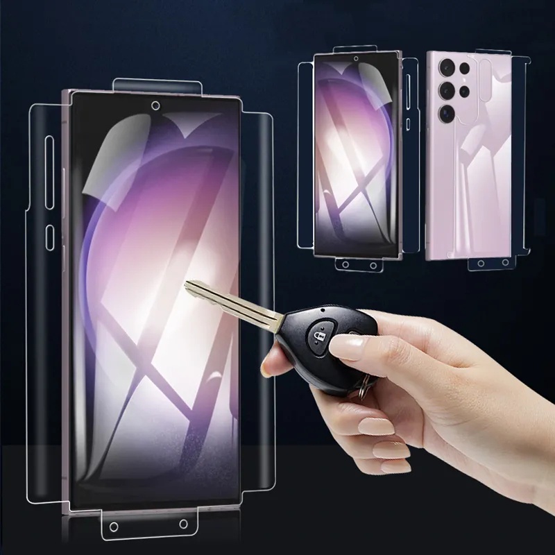 Full-coverage Bezel Soft Film TPU Sensitivitas Tinggi Hydrogel Film HD Screen Film Depan Belakang Film Pelindung Kompatibel Dengan Samsung Galaxy S23 Series