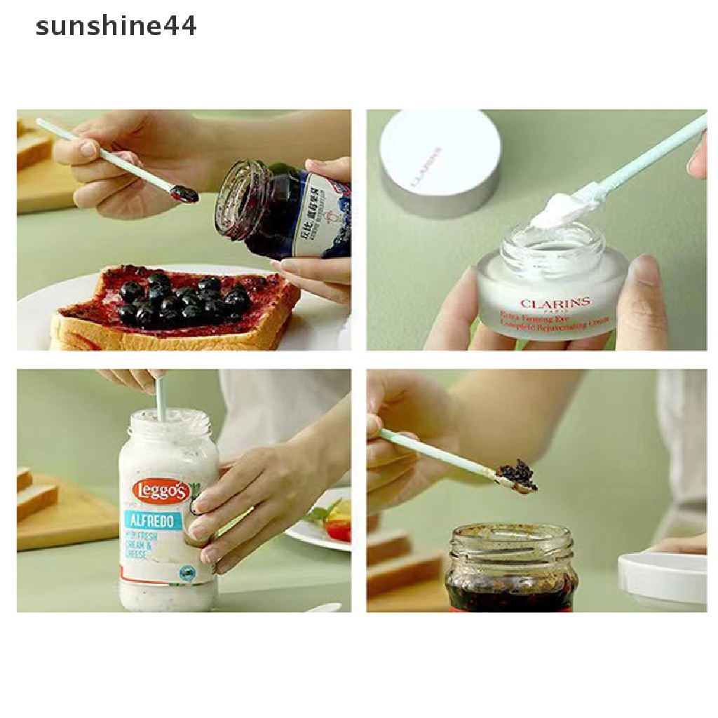 Sunshine Scraper Berkepala Dua Kreatif Mini Silikon Tip Kecil Spatula Kosmetik Tahan Panas Aman Spatula Foundation Makeup Tools ID