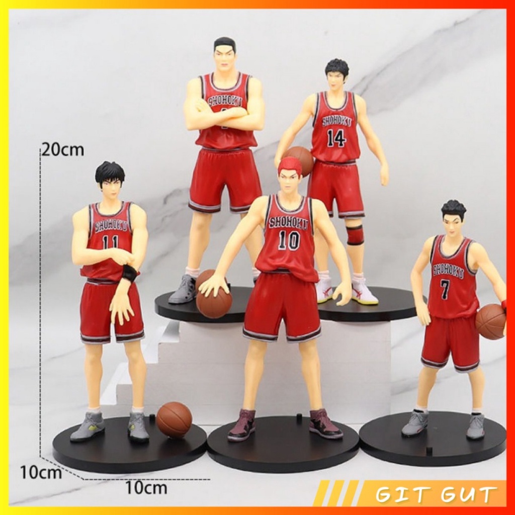 Action Figure Pajangan Set 5 Pcs Slam Dunk Hanamichi Sakuragi