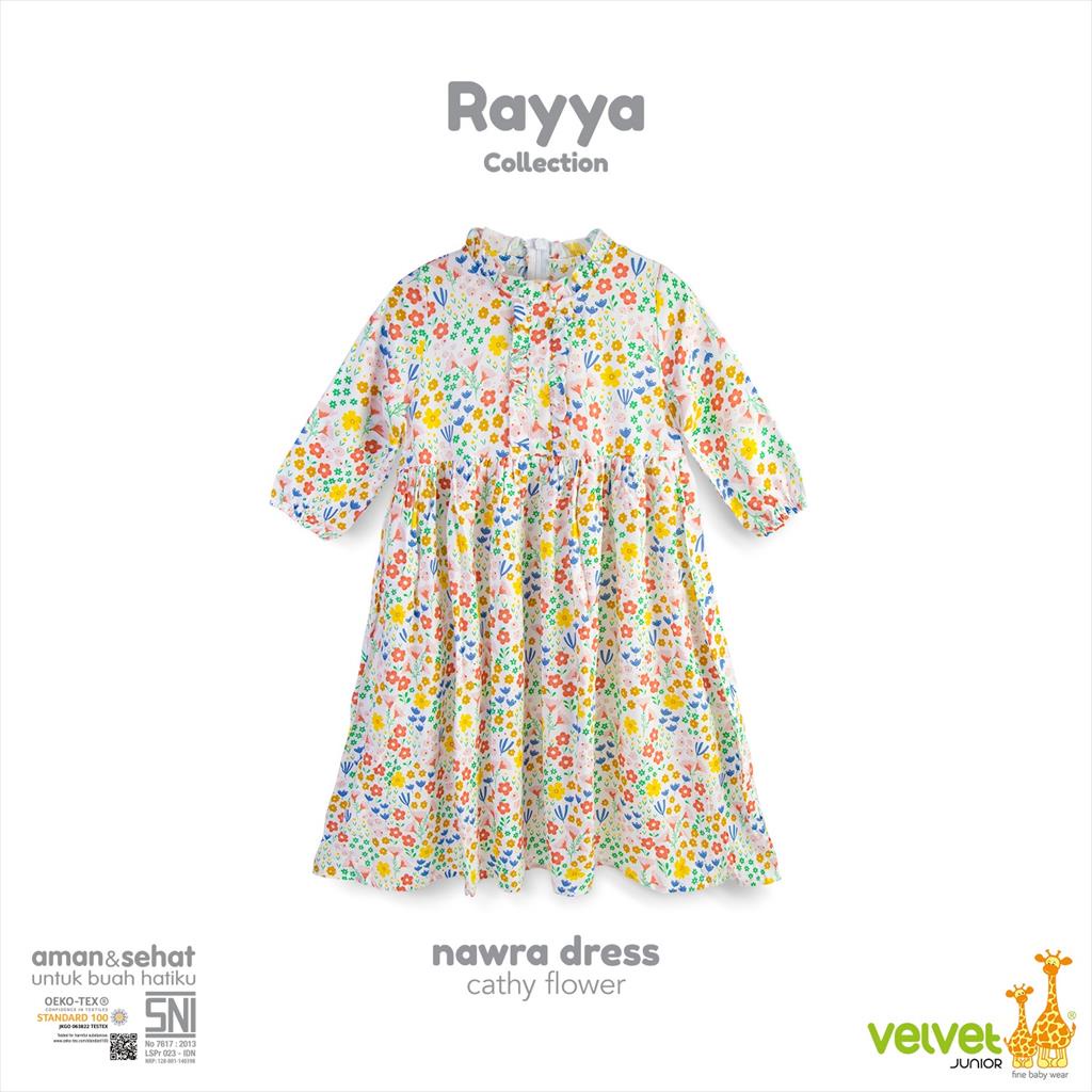 [TOMS] VELVET JUNIOR (1pcs) Nawra Dress /  Gamis Rayya Collection Terbaru Raya Baju Lebaran Anak EID