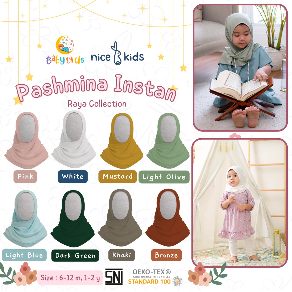 Nice Kids - Pashmina Instan (6 Bulan - 2 Tahun)